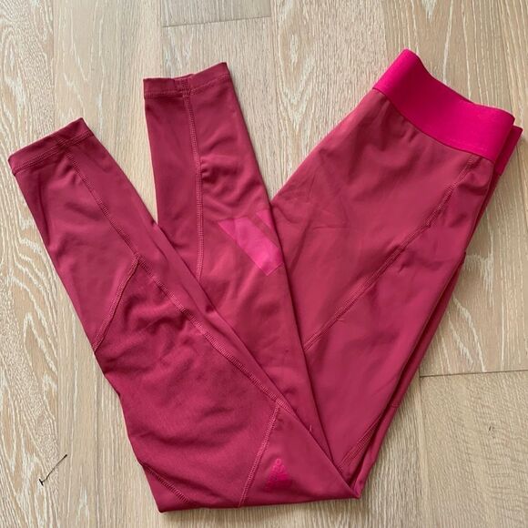 adidas Pants - adidas TechFit Life Mid-Rise Badge of Sport 28" Tights SzM Pink